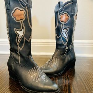 Black western boots